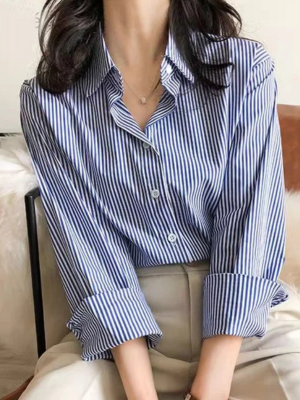 Classic Striped Women's Shirt - Out-Of Box